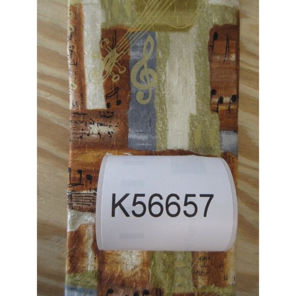 Ermenegildo Zegna Neck Tie Silk Music Abstract Art Formal Designer - Picture 10 of 10